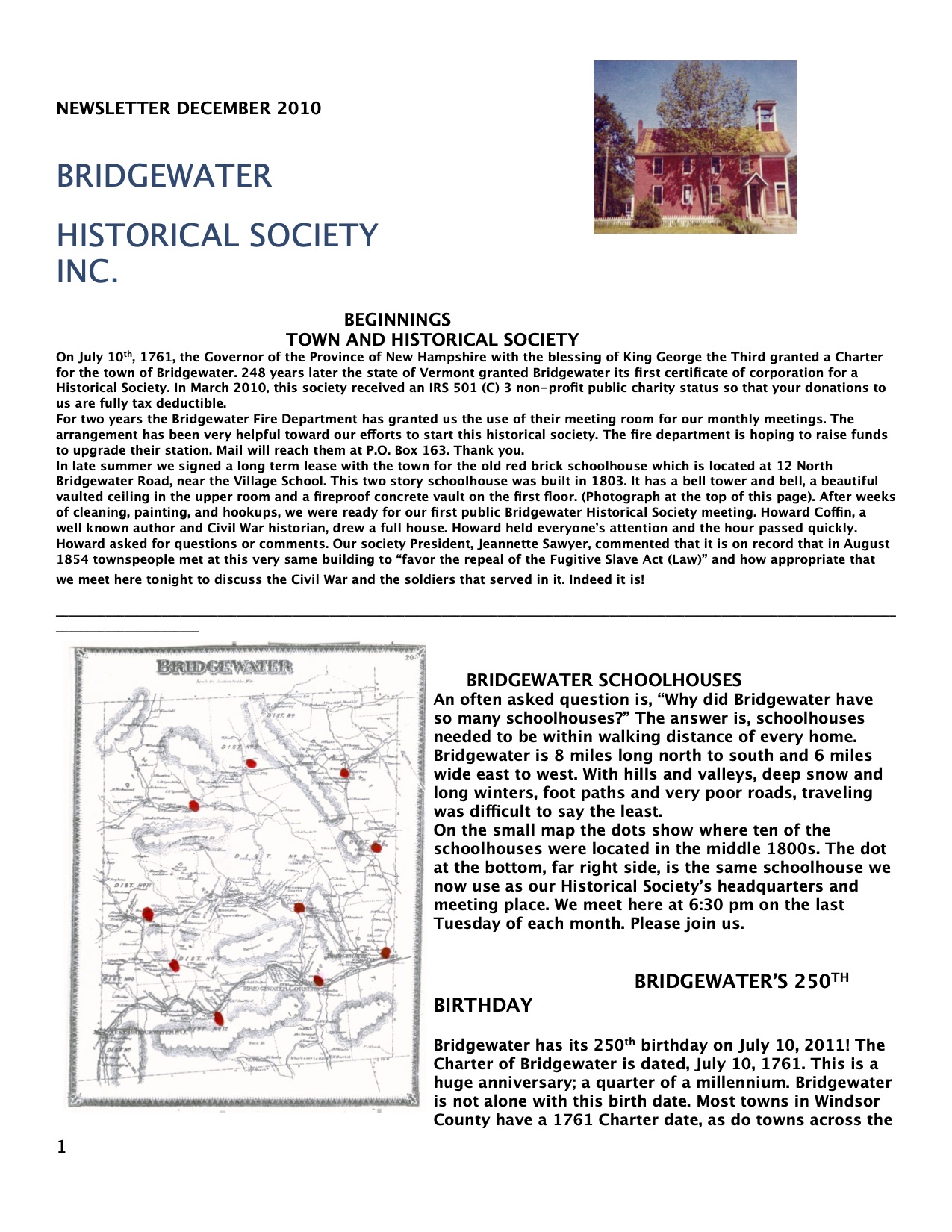 2010 Bridgewater Newsletter